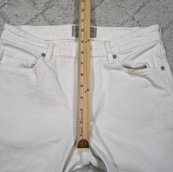 Everlane Jeans Women's 27 White The Mid Rise Skinny Lean Ankle Cotton Blend - Picture 5 of 10
